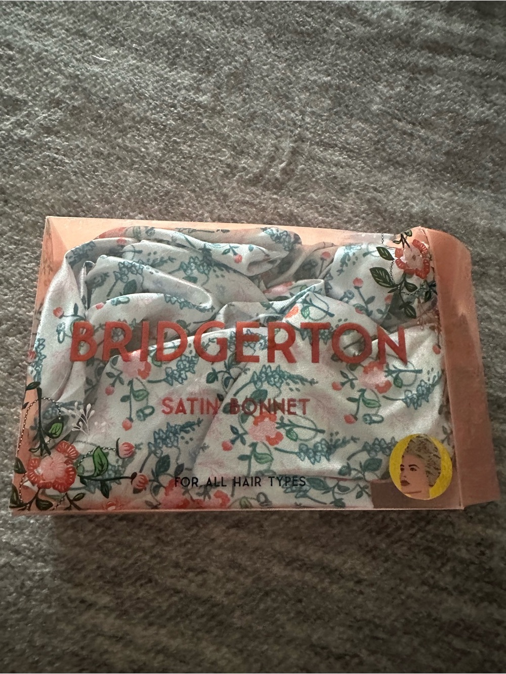 Bridgerton Satin Bonnet - White Floral